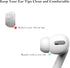 4 Pairs Replacement Ear Tips for AirPods Pro and AirPods Pro 2 with Noise Reduction Hole, Non-Slip Soft Silicone Ear Tips for AirPods Pro, 3 in 1 ...